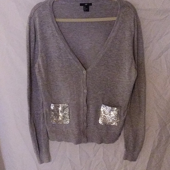 H & M Grey Button up Cardigan Sweater - Picture 5 of 5